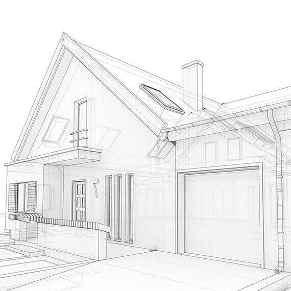 blueprint of two story residential house